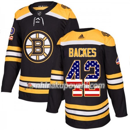 Boston Bruins Dresy David Backes 42 2017-2018 USA Flag Fashion Černá Adidas Authentic - Pánské Boston Bruins Dresy David Backes 42 2017-2018 USA Flag Fashion Černá Adidas Authentic - Pánské